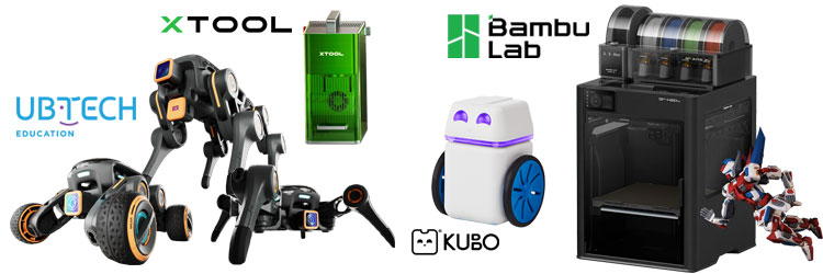 UB Tech, XTool, KUBO and Bambu Labs 3D Printers
